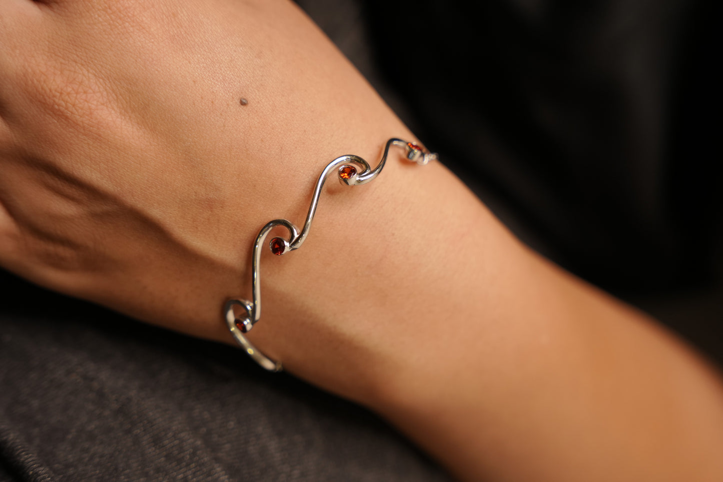 Aurgat Sterling Silver Half cuff Bracelet