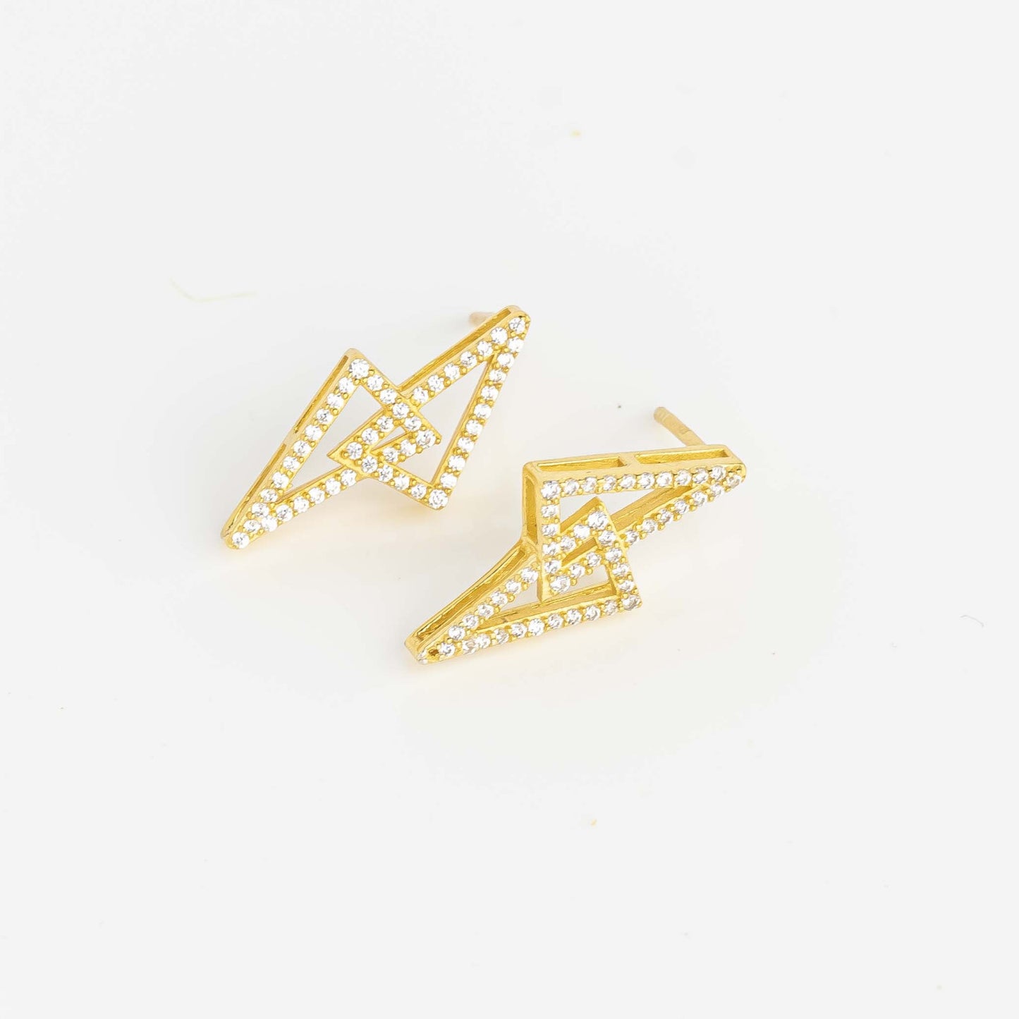 Aurgat Lightning 18K Gold Plated Earrings