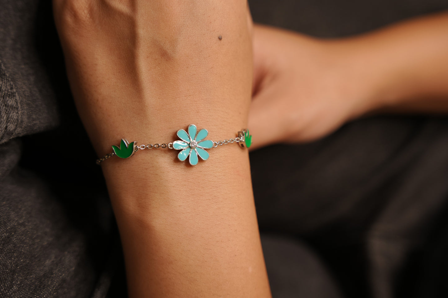 Aurgat Sterling Silver Nature Charm Bracelet