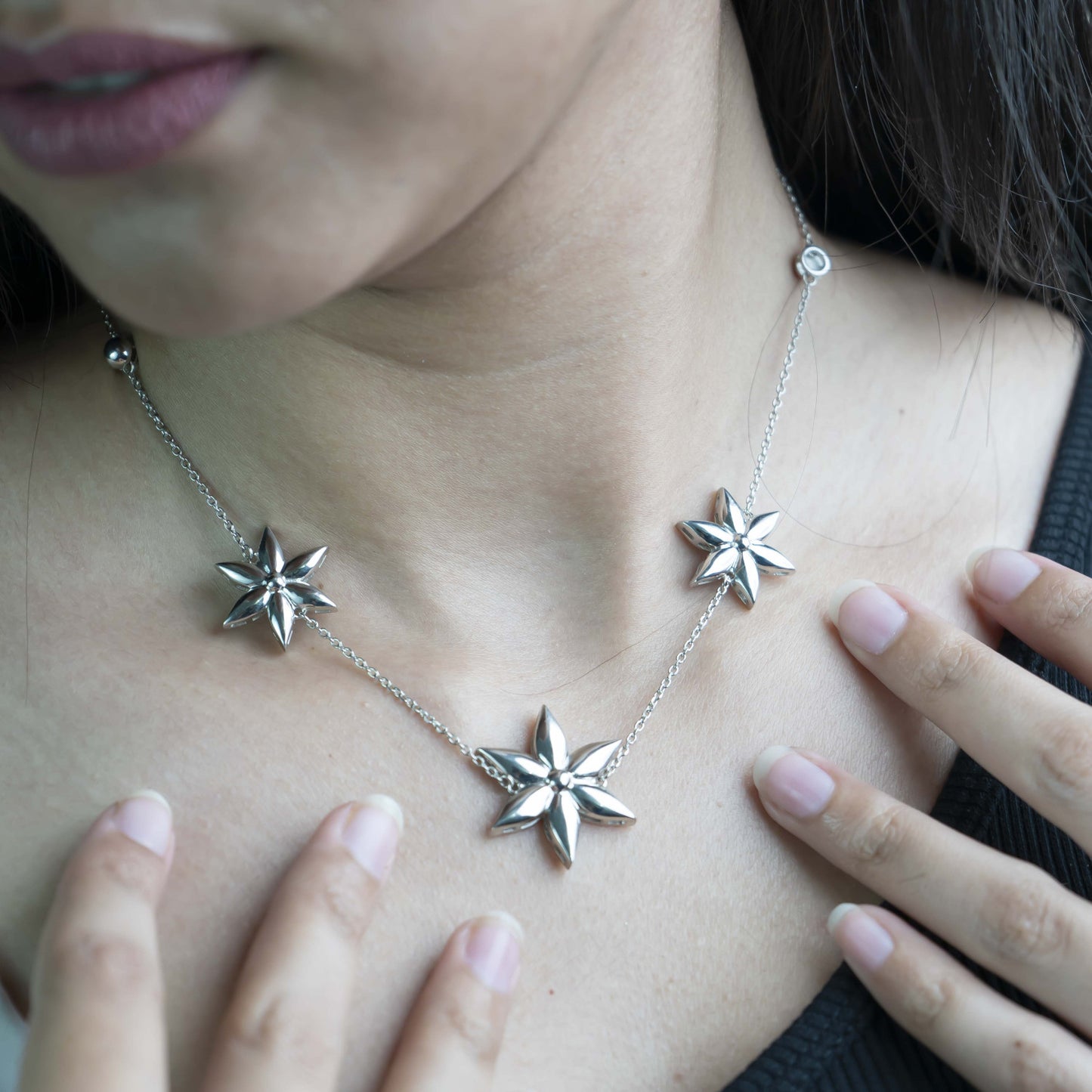 Aurgat Dazzling Stars Silver Pendant
