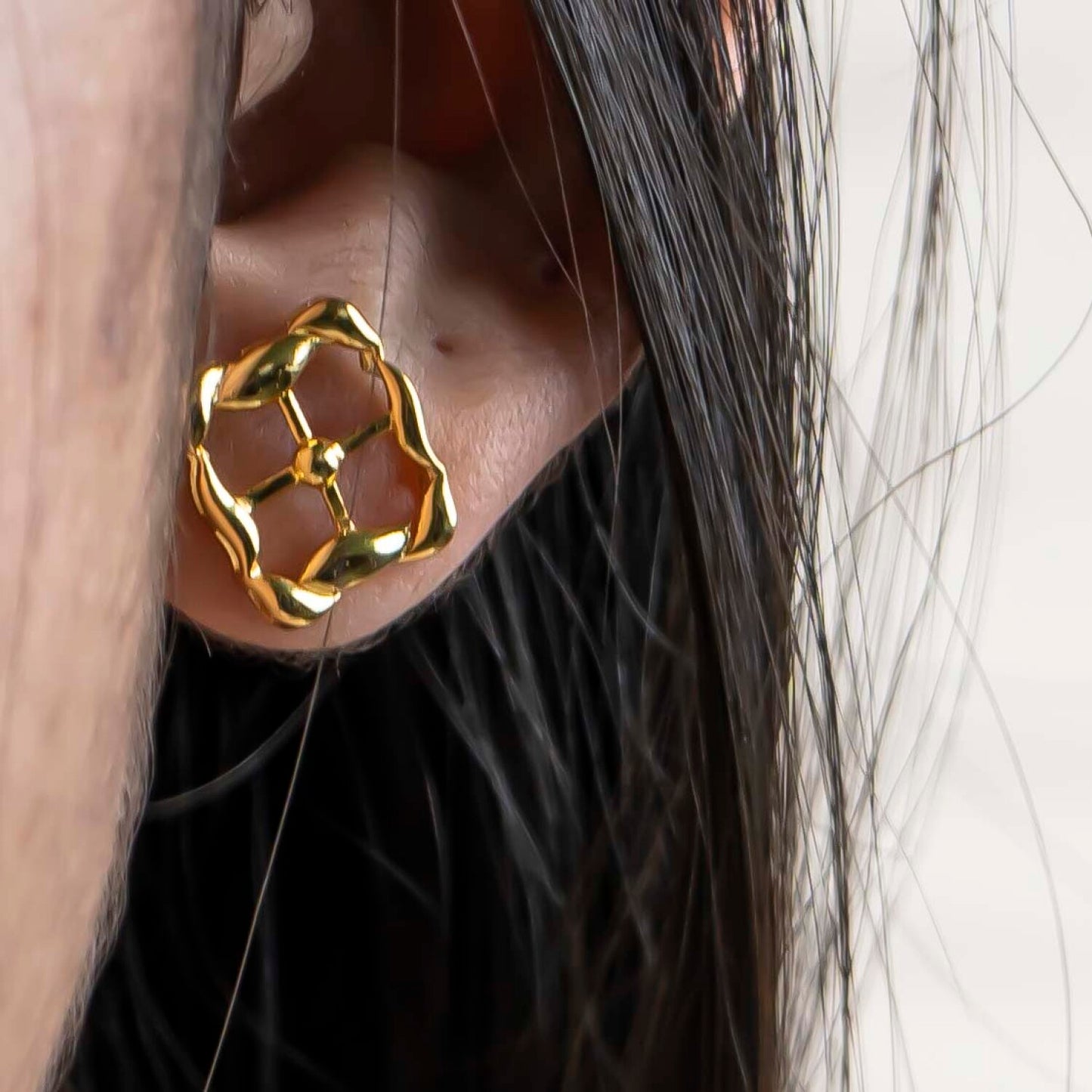 Aurgat Window of Wisdom 18K Gold Plated Earrings