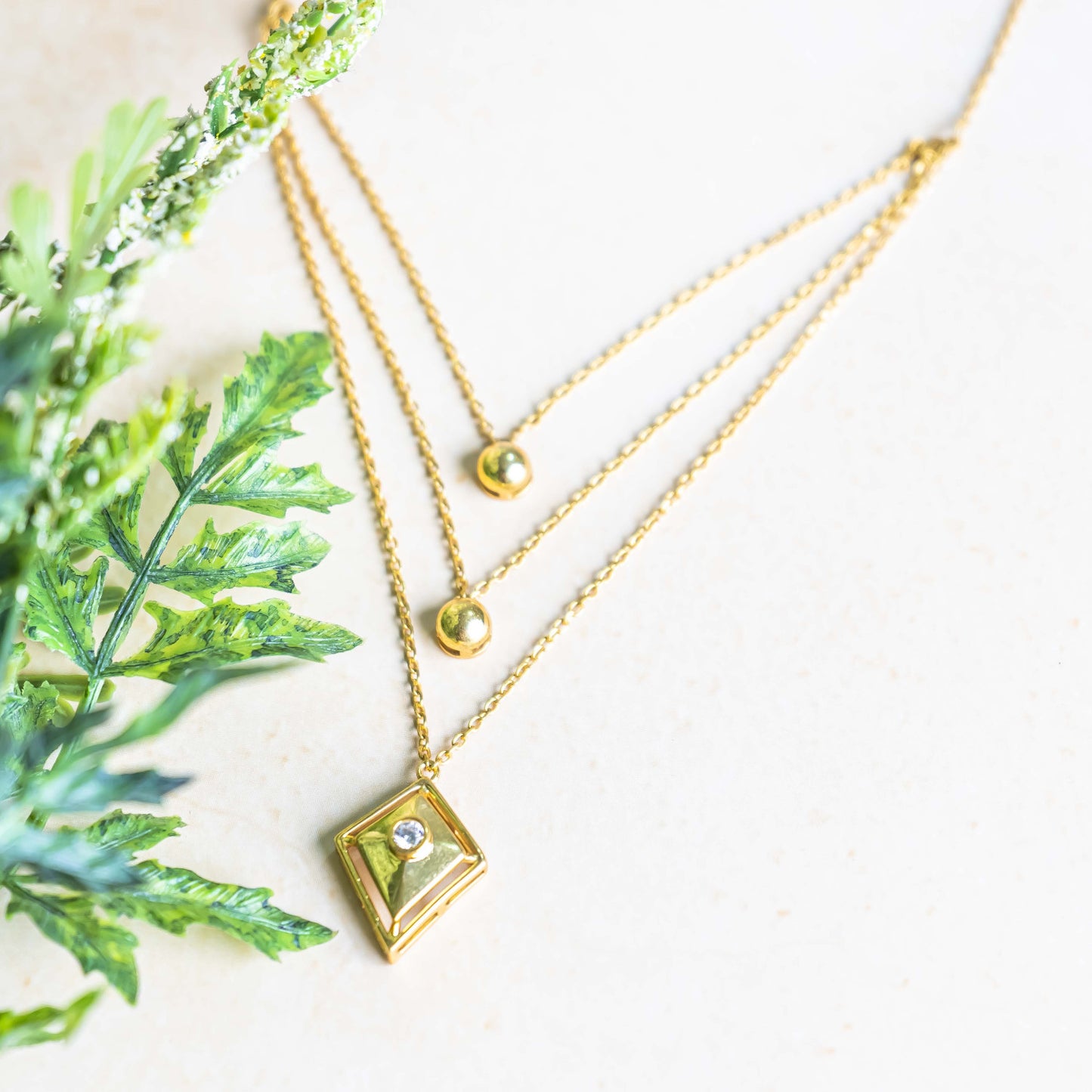 Aurgat Treasured 18K Gold Plated Necklace Set