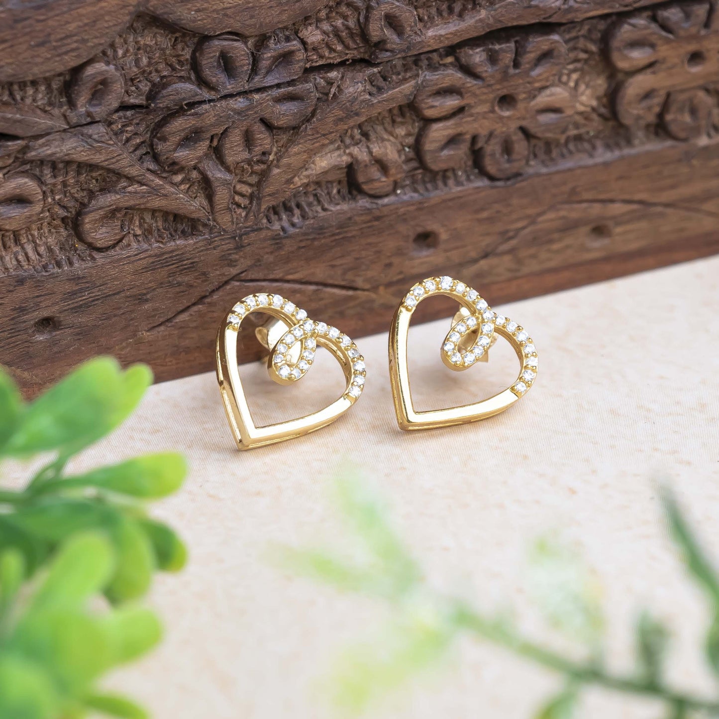 Aurgat Heart of Gold 18K Gold Plated Pendant Set