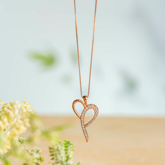 Aurgat Nobel Heart Rose Gold Pendant