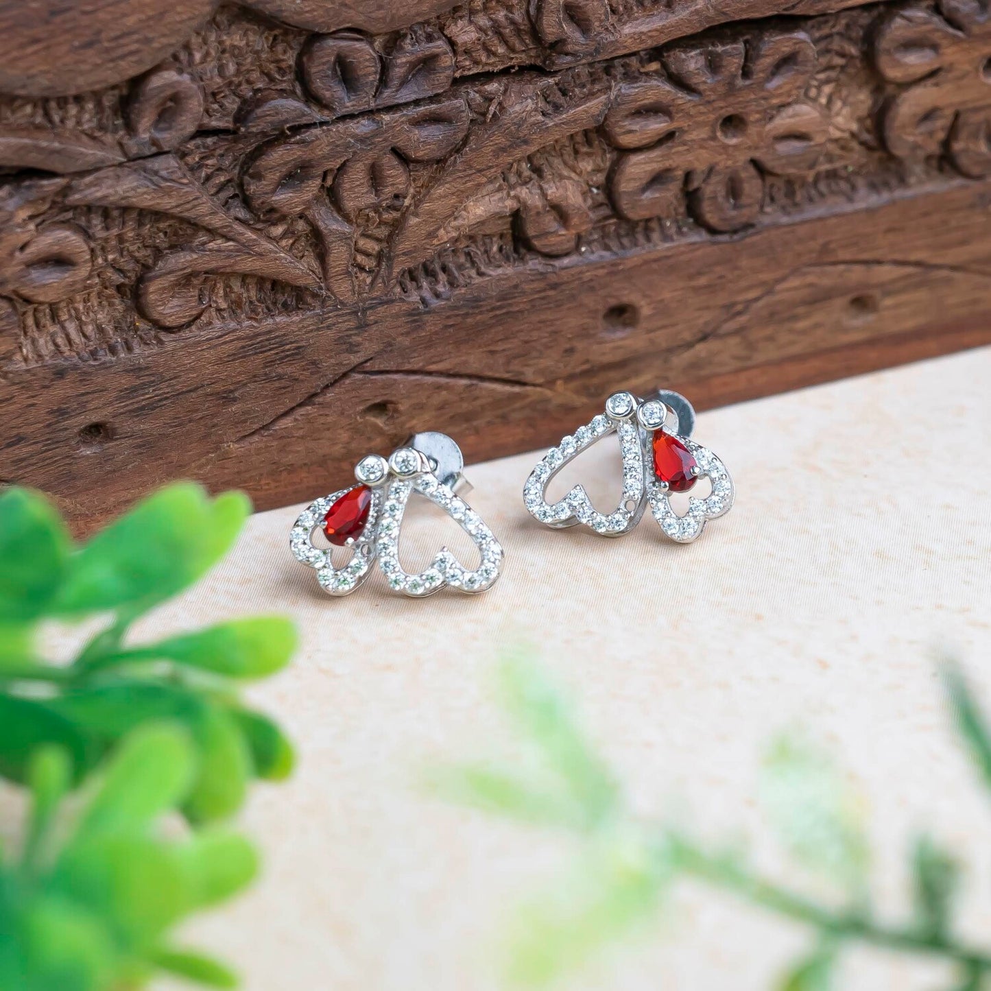 Aurgat Butterfly Love Sterling Silver Pendant Set